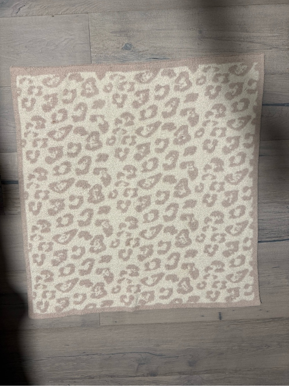 Neutral Leopard Barefoot Dreams baby blanket